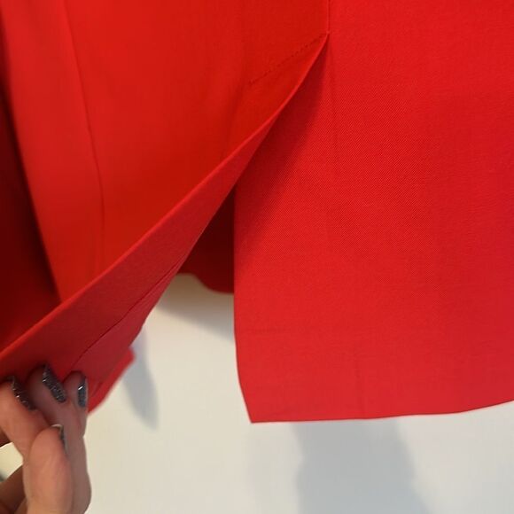 NWOT Banana Republic RED Classic Fit WASHABLE Italian Wool Blend Blazer SZ 0 - Picture 7 of 8